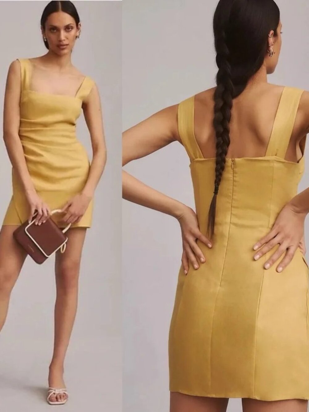 REFORMATION Kerrigan Linen Tank Dress in Tuscan Sun Size 0